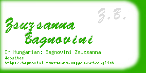 zsuzsanna bagnovini business card